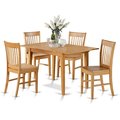 East West Furniture East West Furniture NOFK5-OAK-W Dining Tables for Small Spaces & 4 Chairs; Oak NOFK5-OAK-W